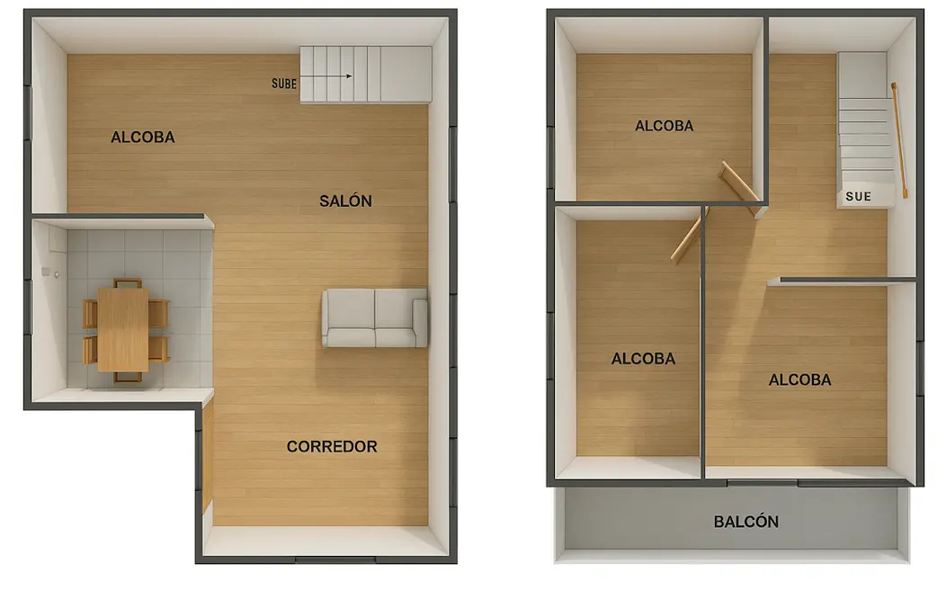 Casa de 113m² dos niveles