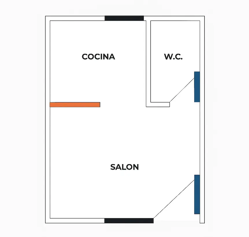 Casa prefabricada económica de 15m²